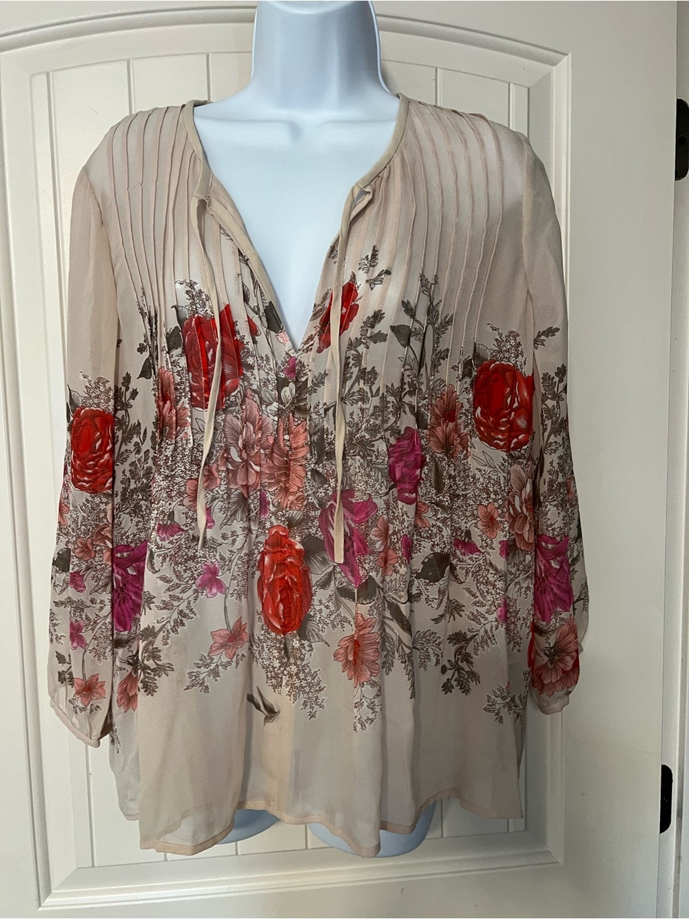 Joie Zakia Blouse in Petal silk georgette
